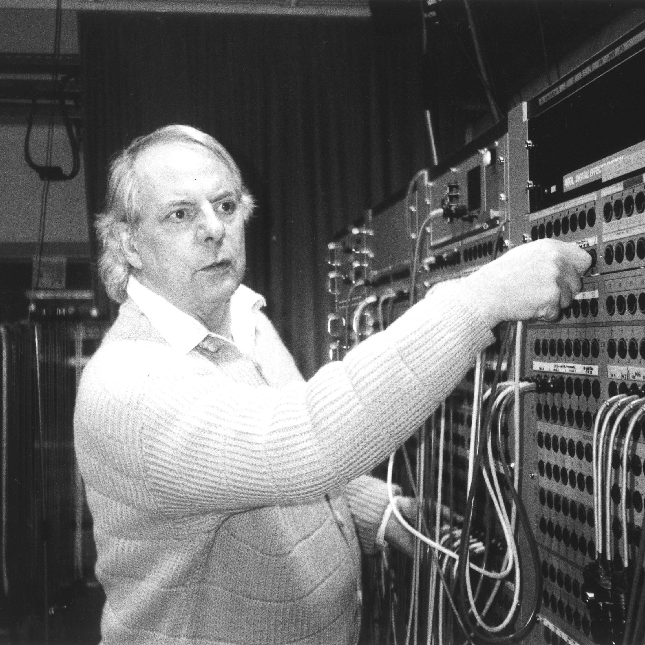 Karlheinz Stockhausen in the Electronic Music Studio of the WDR, 1994
